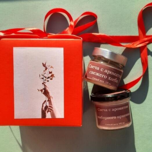 Подарочный набор натуральных свечей