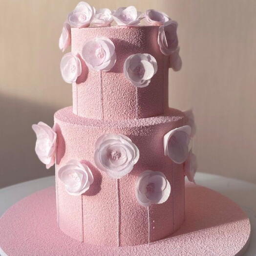 Двухьяростный торт с цветами