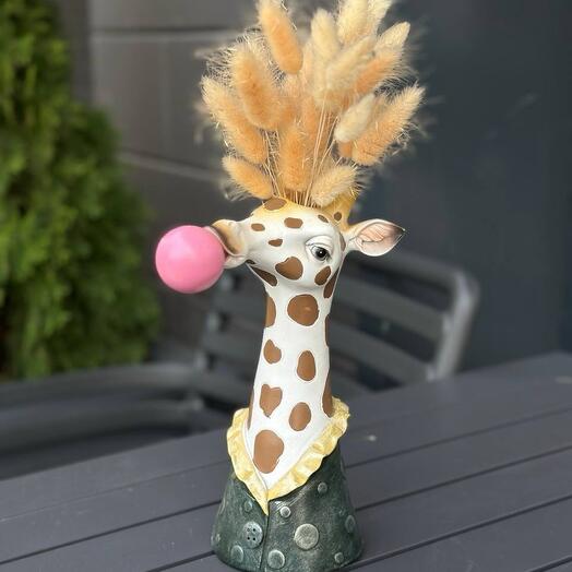 Фирменная ваза с сухоцветами «Giraffe»