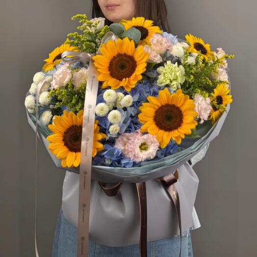 Цветы Букет Art Flowers Солнечная симфония