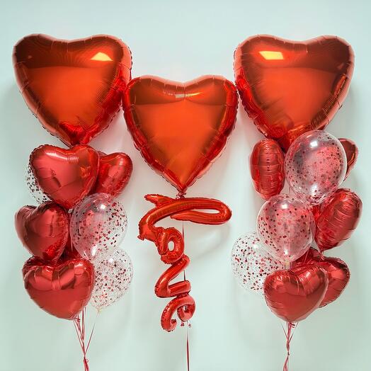 Сердца для любимой шарики девушке