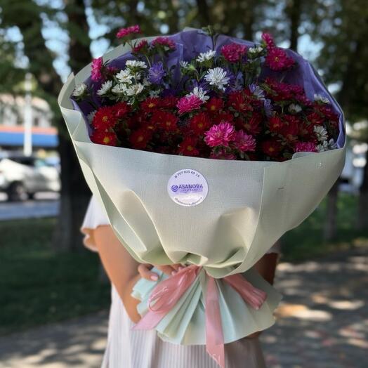 Букет ментол астры