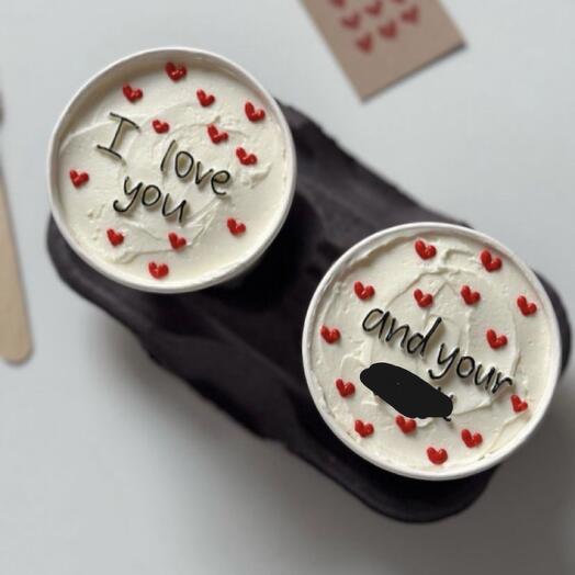 Торт в стакане / Cake to go I love you and you
