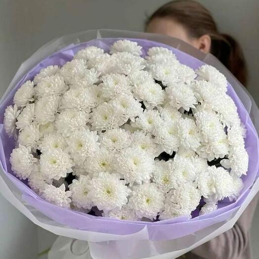Белые хризантемы