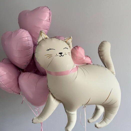 Cat   Hearts Balloon Set
