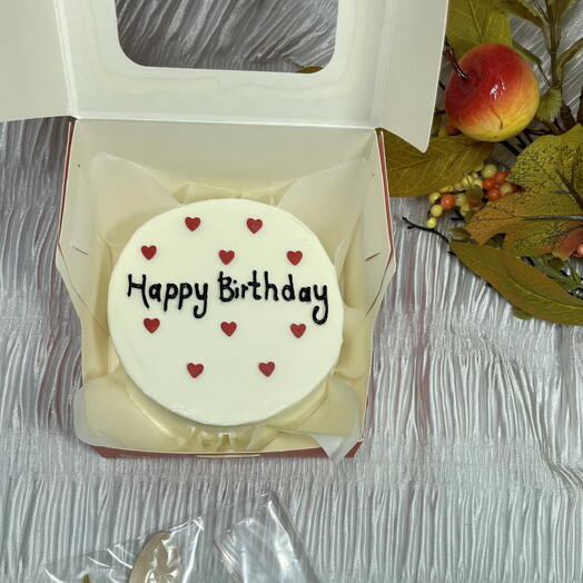 Бенто торт happy birthday и сердечки