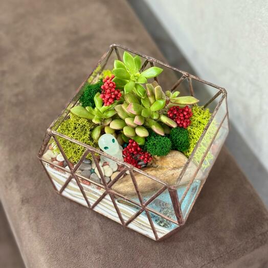 Цветочный бочонок подарок коллеге