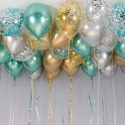 Набор гелиевых шаров под потолок «Нефритовая империя»