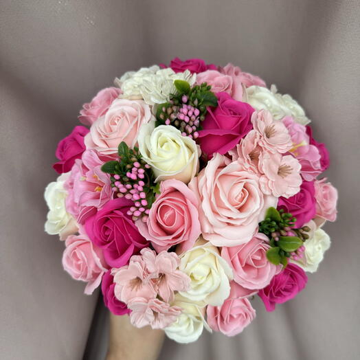 Букет маме из мыла средний