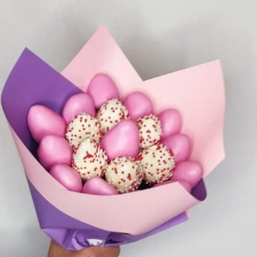 Мини букет из клубники в шоколаде, номер 5