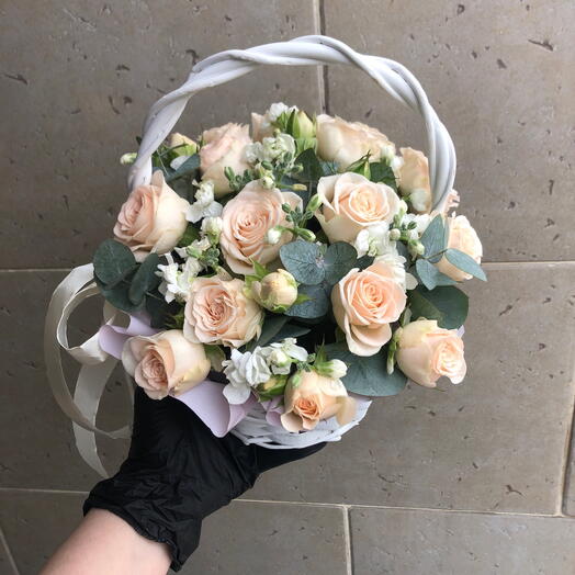 Корзина с цветами нежность 🌺🌺🌺