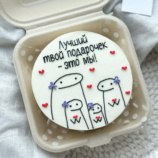 Бенто торт папе от девочек
