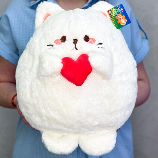 Мягкая игрушка Котик с сердечком