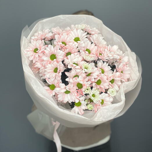 Облачко из розовых ромашек, 5 шт