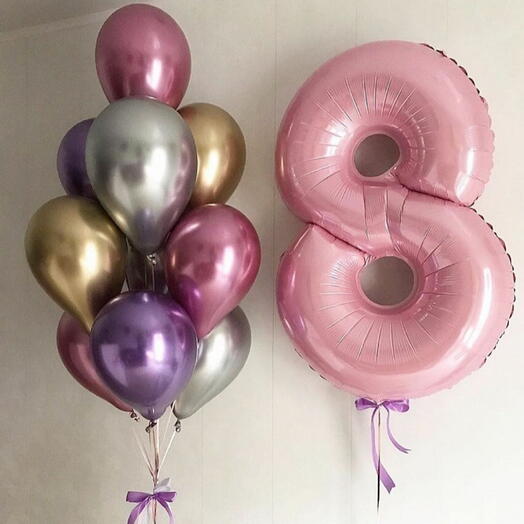 Шары день рождения 8 лет