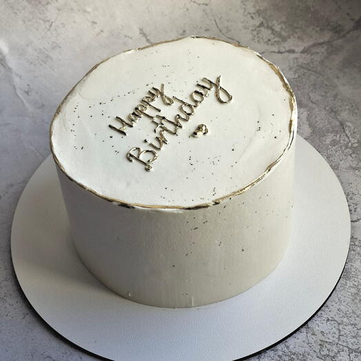 Торт 1 кг "Happy birthday" на день рождения минимализм