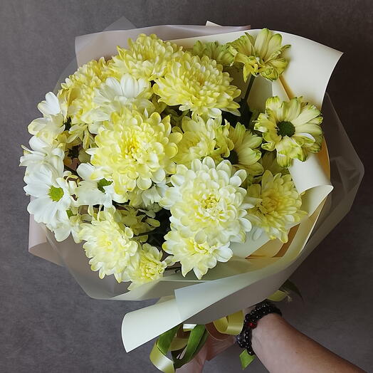 🌼 Хризантемы жёлтые в упаковке
