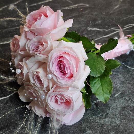Букет невесты 👰 нежно-розовые розы 💗 свадебный букет, для фотосессии, розовые розы, букет роз
