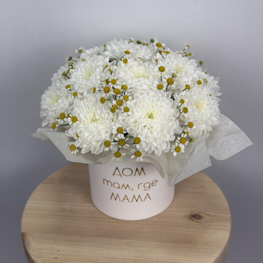 Цветочная коробка «Дом там, где мама»