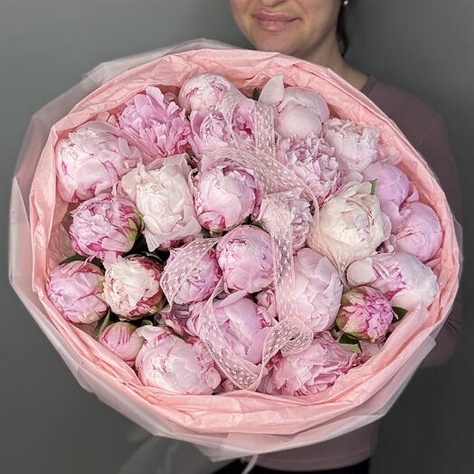 ♥️НОВИНКА♥️ 25 розовых пышных и ароматных пионов