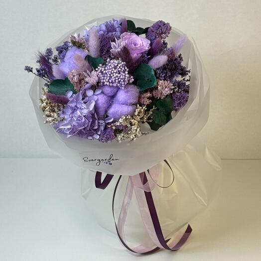 Букет из сухоцветов и стабилизированных цветов💜