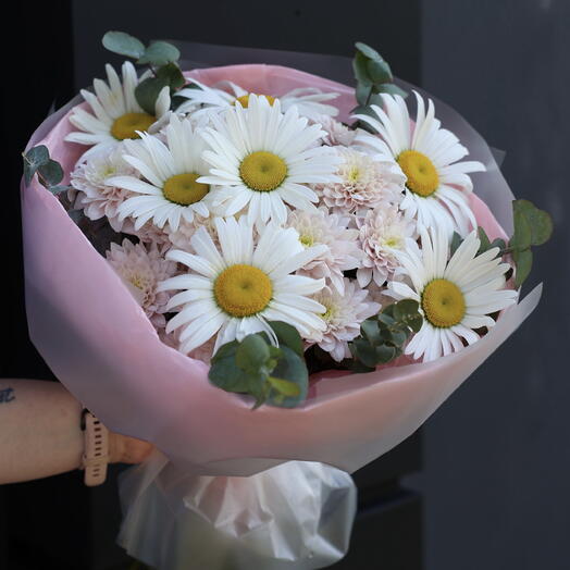 Букет микс с ромашкой