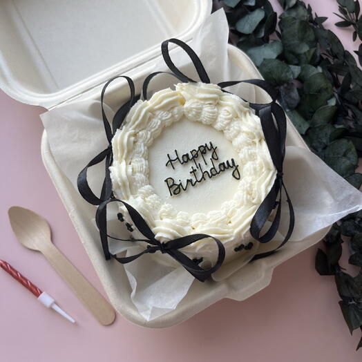 Бенто в стиле ламбет на день рождения с бантиками и сердечками Happy birthday/ дочери, подруге, сестре, девушке, жене, брату