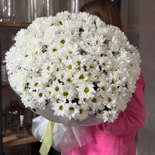 Букет из 25 кустовых хризантем