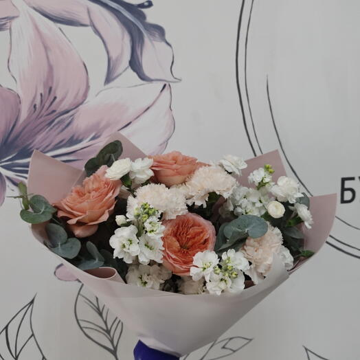Авторский букет 🩷| Нежные чувства 🌸| Пионовидные розы | диантусы и ароматная маттиола 🩷|