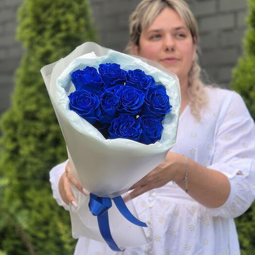 Букет синих роз