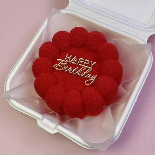 Бенто торт с топпером Happy birthday на день рождения