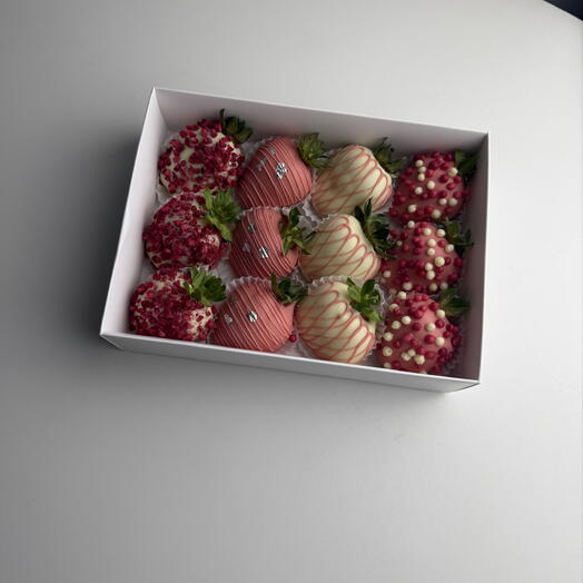 Fresas cubiertas de chocolate blanco