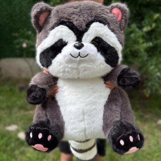 Мягкая игрушка плюшевый енот (50см). Soft toy plush raccoon (50cm) 1pc