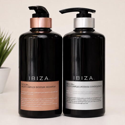 Увлажняющий протеиновый шампунь + кондиционер IBIZA SPA 500ml х2