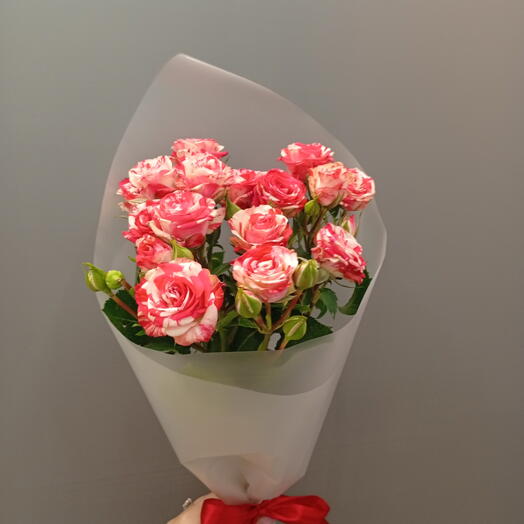 🌹Кустовая роза Фаерворкс 3 ветки 🌹