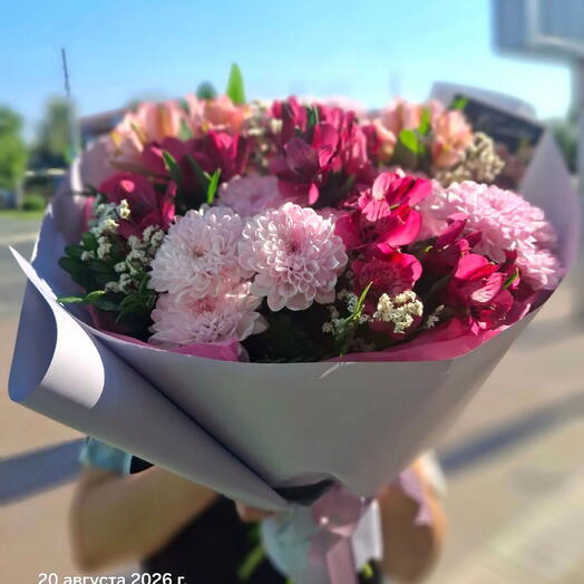 Авторский букет "Розовый пепел"