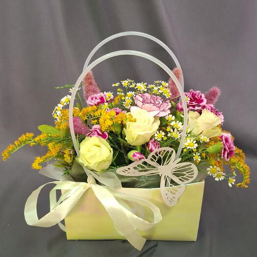 Осенние цветы в сумочка 💐
