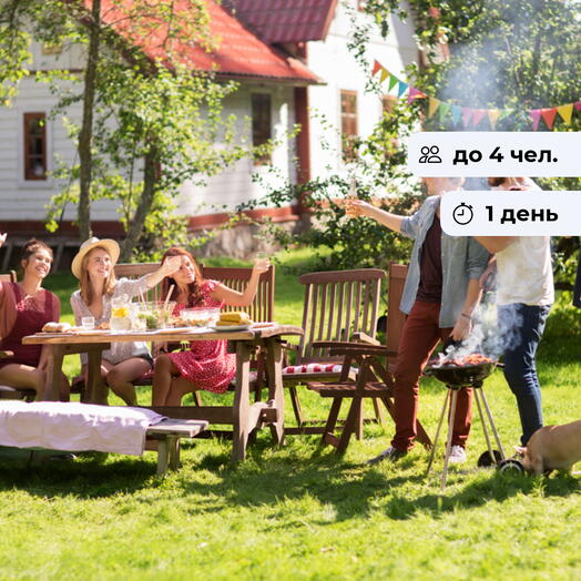 Уикенд на природе.  Отдых в загородном доме для компании