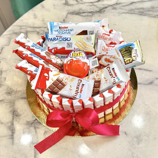 Торт из Kinder шоколада "Сладкоежка"🍫 для мамы, дочери, сестры, тети, бабушки, жены, девушки