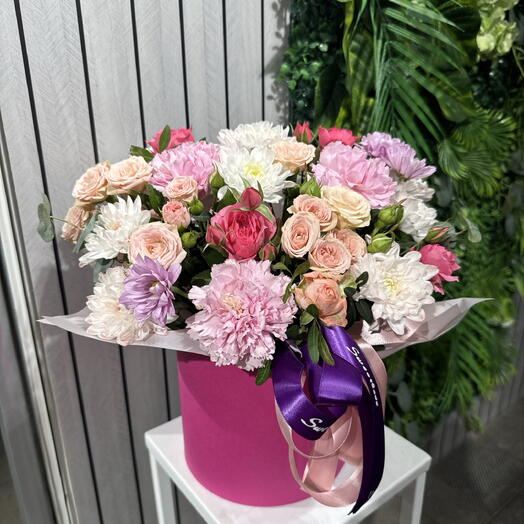 Композиция с кустовыми розами🌸44001