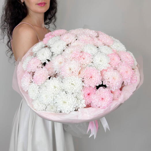 Букет из 🌸 15 хризантем💕