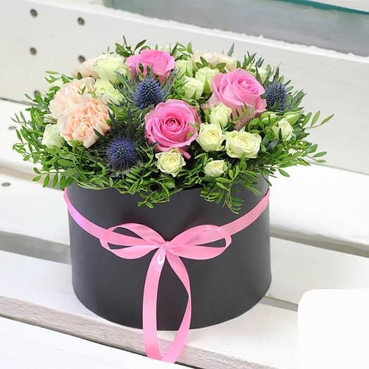 Букеты в коробке из живых цветов фото Для тебя, Flowers & Gifts Tolyatti, buy at a price of 6900 RUB, Florists Special