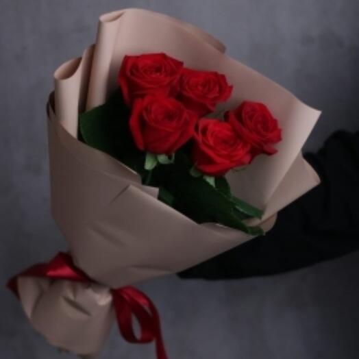 Bouquet of 5 roses, Explower