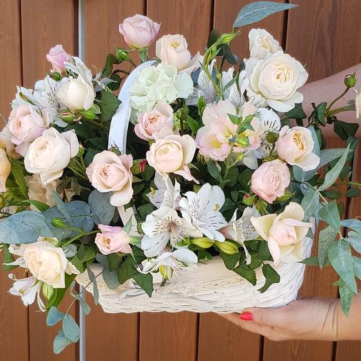 Basket with flowers