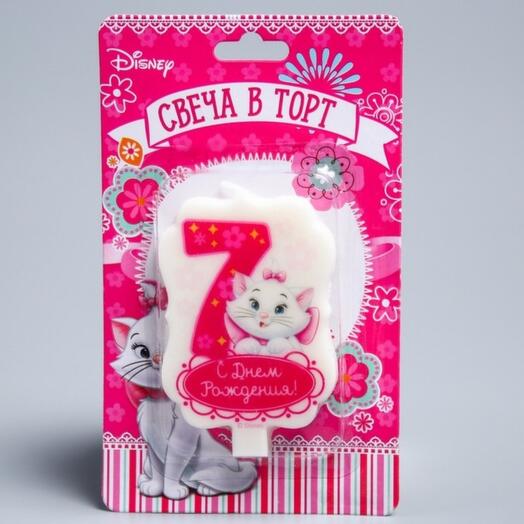 Свеча в торт Дисней 7 "С Днем Рождения", Коты аристократы