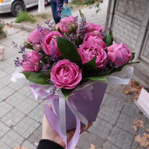 Цветы в коробке Мистик баббл