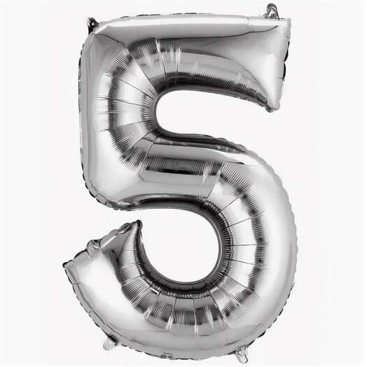 Foil Balloon "Digit 5" Foil Balloon