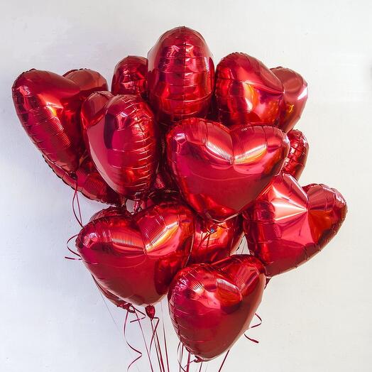Bouquet of balls of 15 hearts