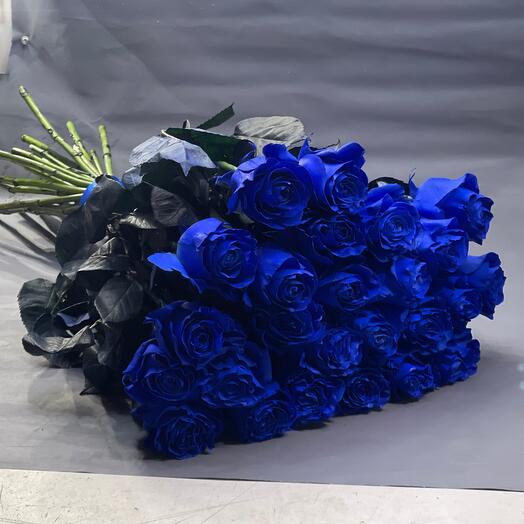 Букет из синих роз