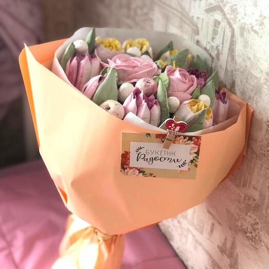 Bouquet of marshmallow flowers